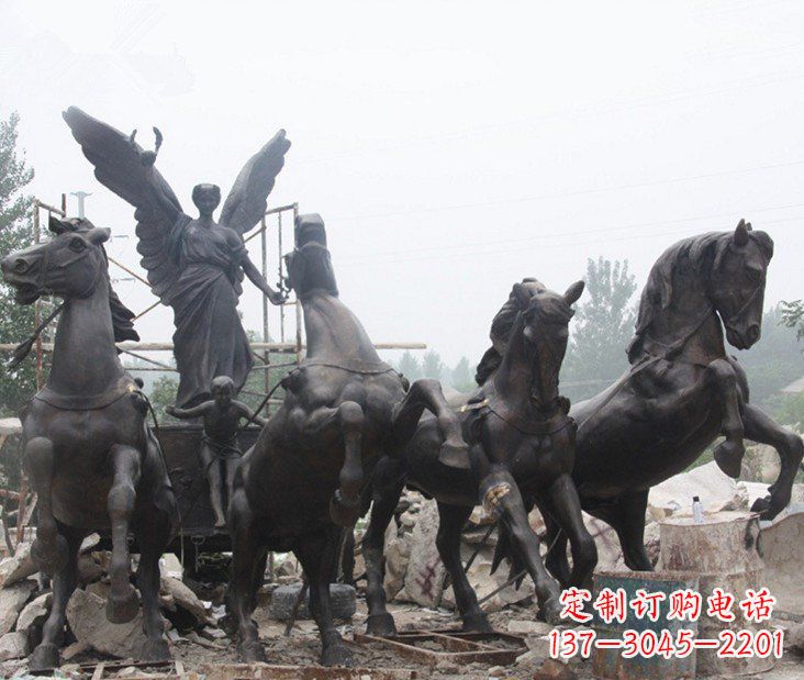 广西城市广场战马铜雕摆件 (3)