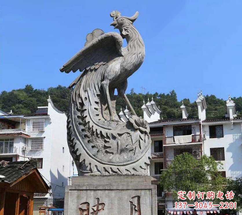 广西青石凤凰雕塑富有文化底蕴的传承