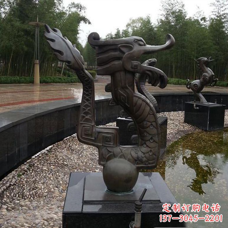 广西城市喷泉雕塑 铜雕12生肖喷水喷泉