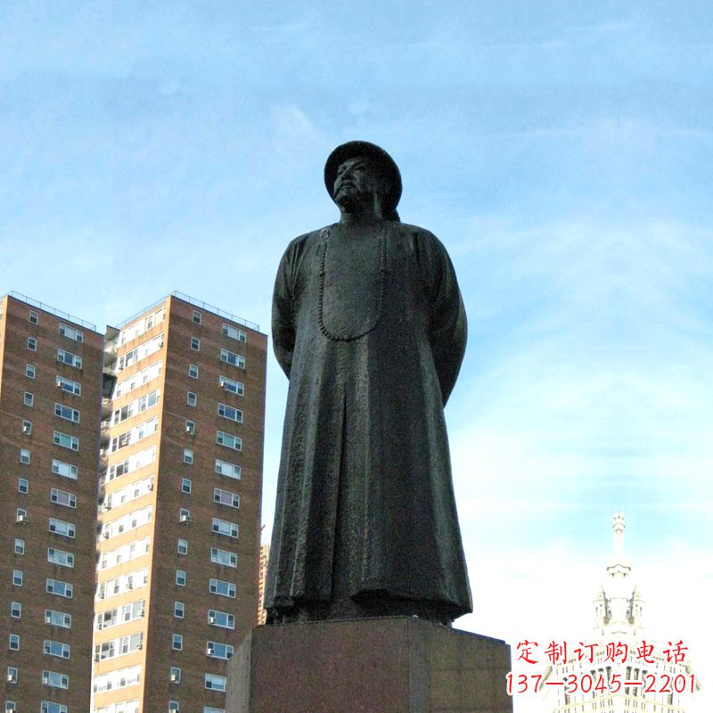 广西林则徐雕塑标志着城市文化的名人