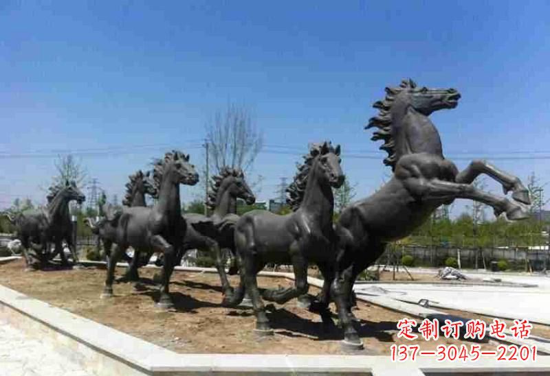 广西城市园林奔马铸铜雕塑