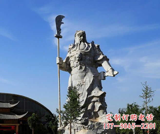 广西关公雕塑持刀武财神