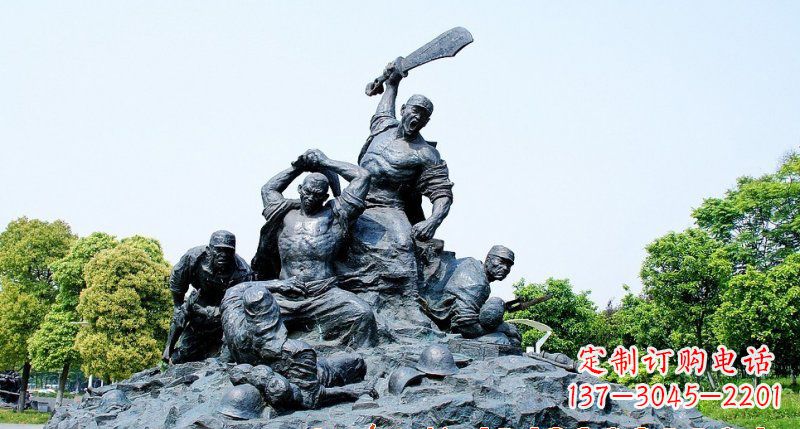 广西红军雕塑传承冲锋精神