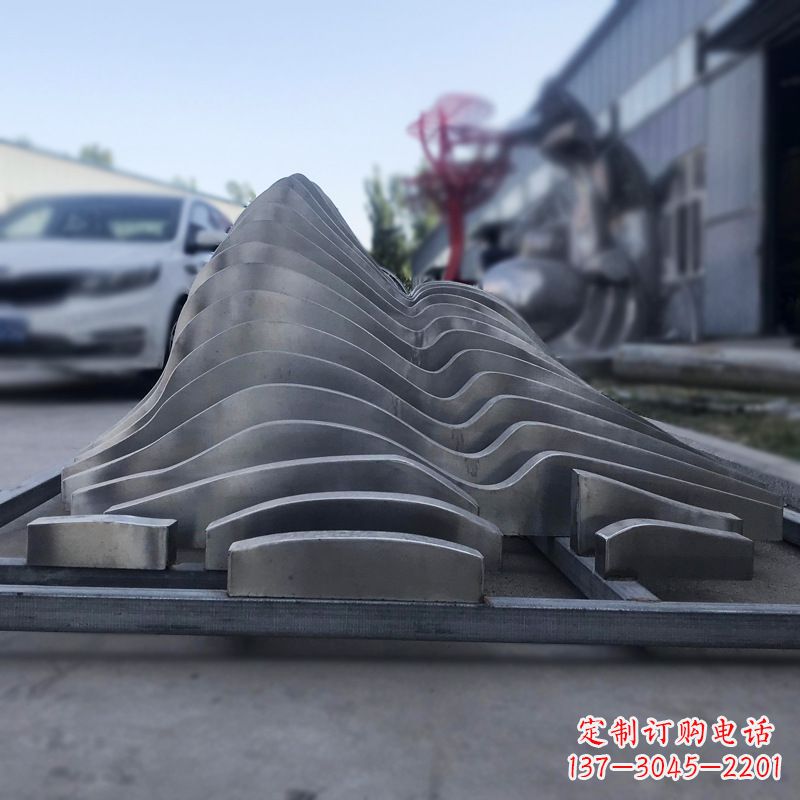 广西不锈钢假山雕塑精致耐用的艺术品