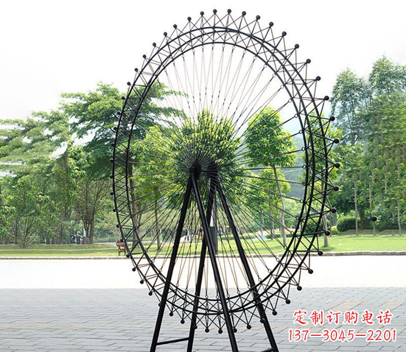 广西不锈钢摩天轮雕塑视觉与空间的结合