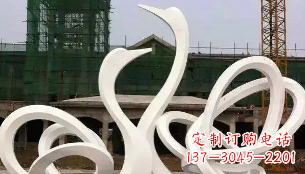 广西不锈钢天鹅雕塑给人以美丽的感受