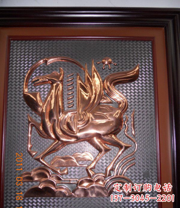 广西抽象飞马锻铜浮雕