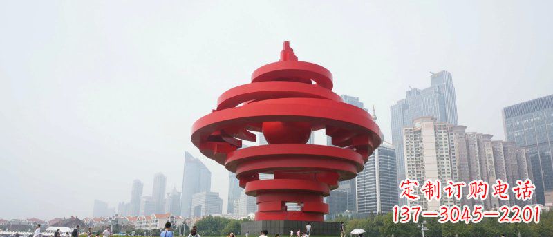 广西火炬雕塑标志五月风光