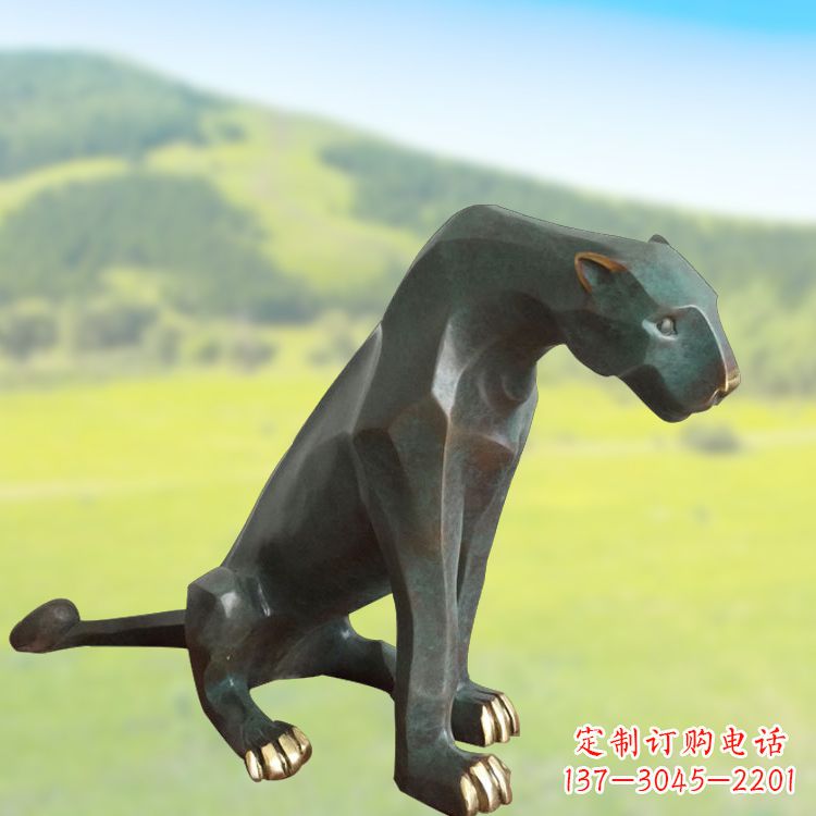 广西精美铜质豹雕塑精致雕刻,精美外形