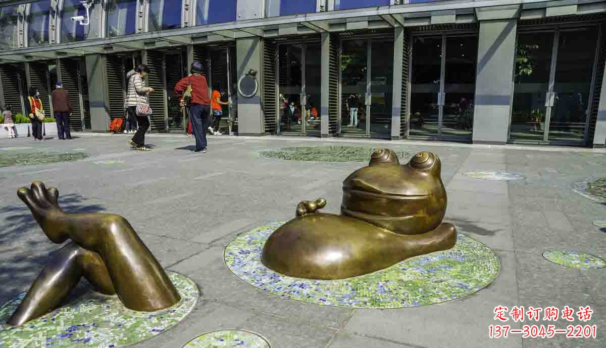 广西抽象卡通青蛙铜雕
