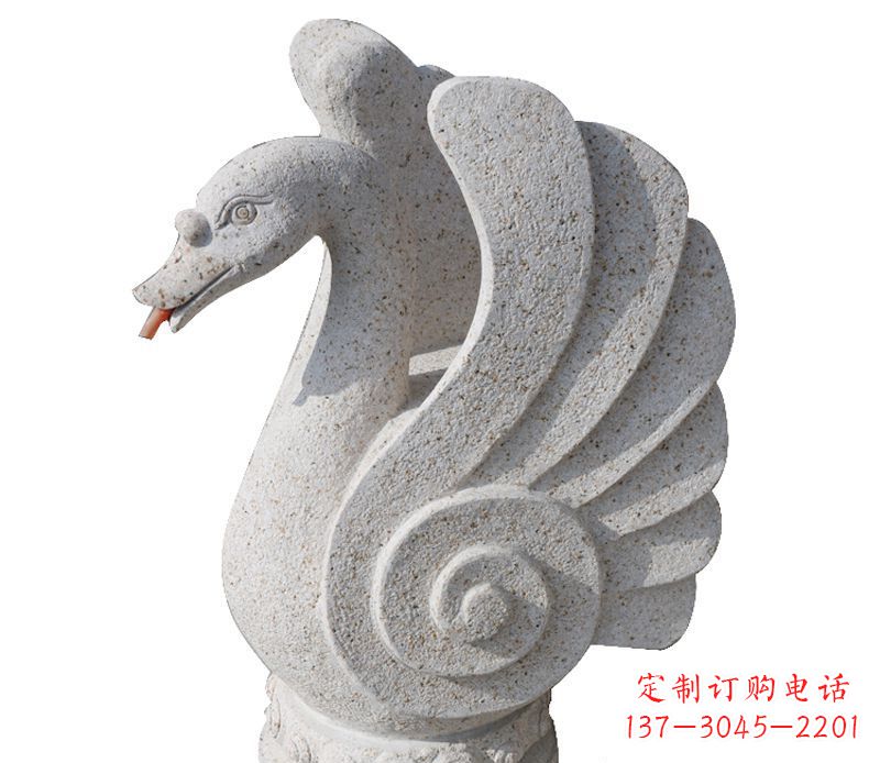 广西抽象喷水天鹅石雕 (2)