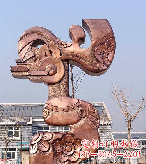 广西抽象皮影戏人物铜雕