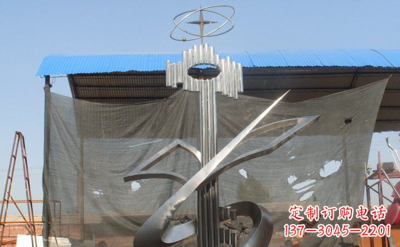 广西抽象钥匙校园不锈钢雕塑