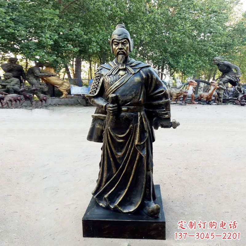 广西李靖--初唐著名人物仿铜雕塑像