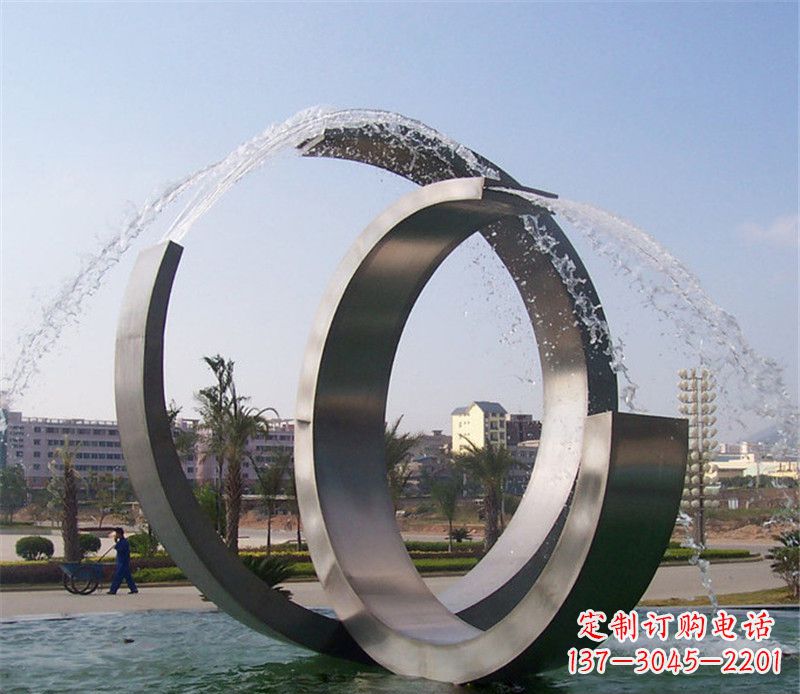 广西精美的不锈钢喷泉雕塑
