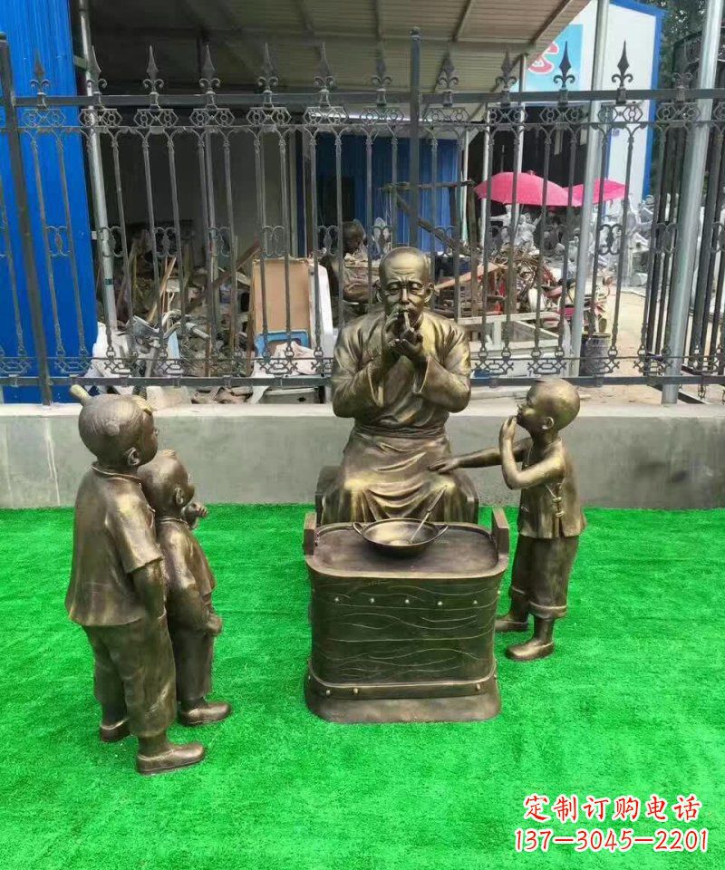 广西传统糖人铜雕——赞美传统文化的艺术精品