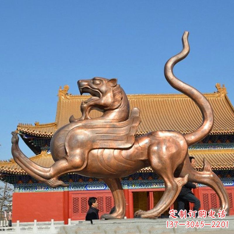 广西传统文化动物雕塑纯铜白虎雕塑