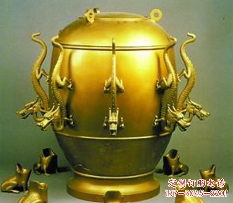 广西纯铜古天文仪器地震仪地动仪铸铜雕塑