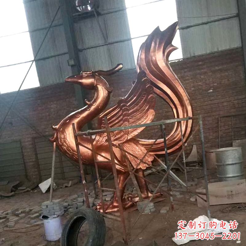 广西朱雀神兽纯铜陵光神君雕塑