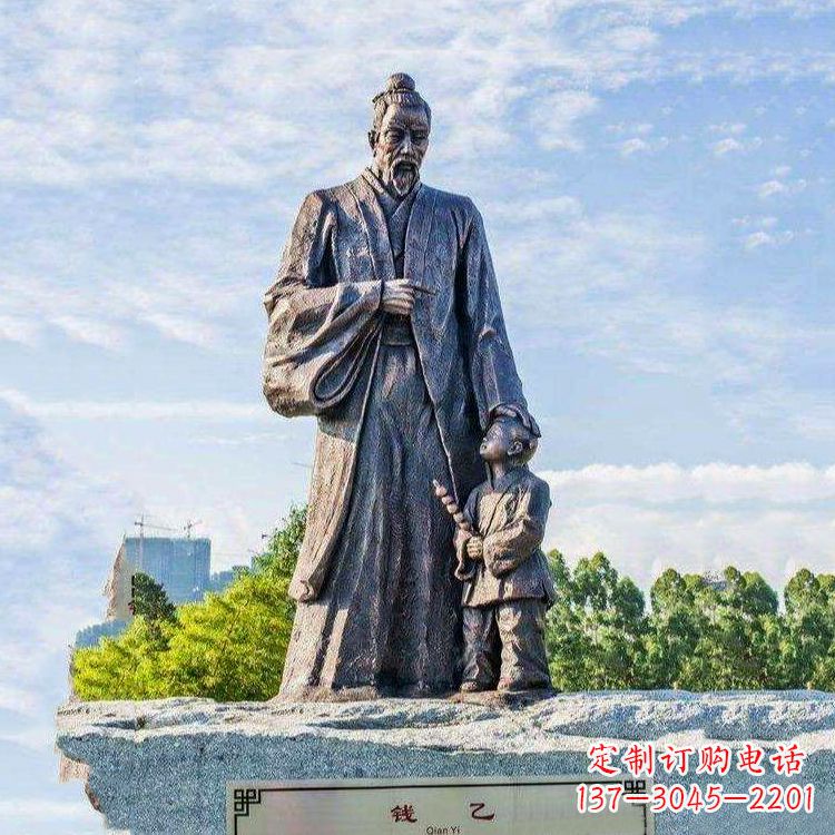 广西纯铜钱乙雕像-公园园林历史名人雕塑