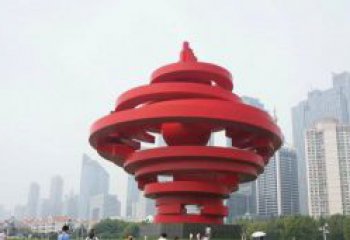广西火炬雕塑标志五月风光