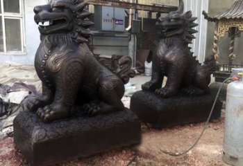 广西精美纯铜獬豸雕塑中国古代神兽雕刻之美