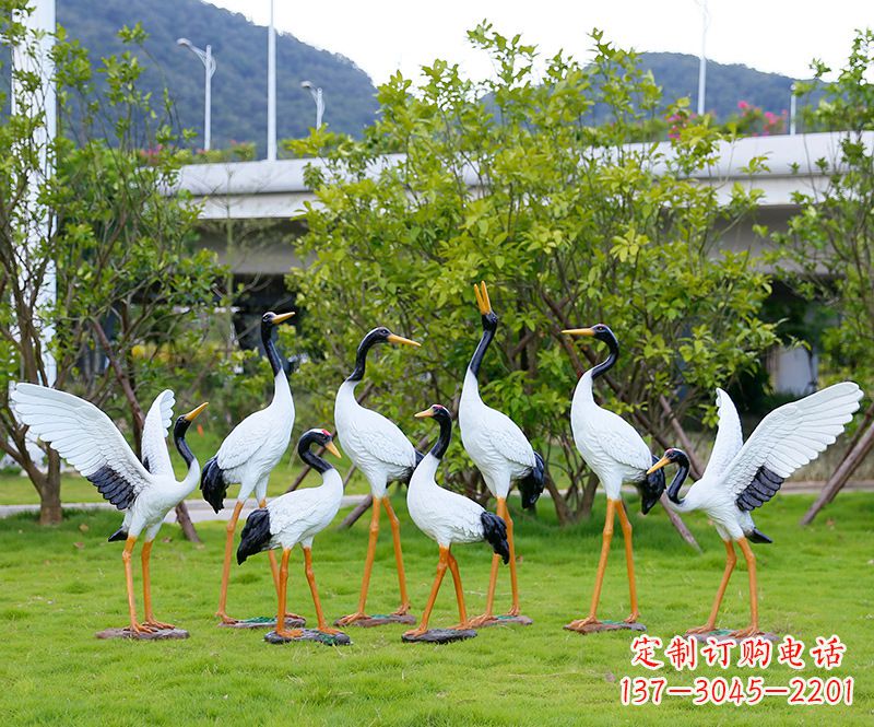 广西仙鹤雕塑传承中国文化精髓