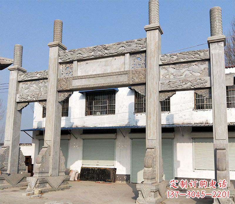 广西石牌坊雕塑——传承中国传统文化
