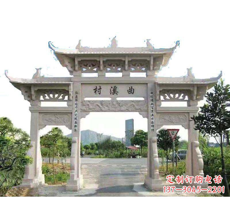 广西精美牌坊雕塑——村庄的艺术瑰宝