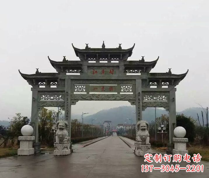 广西牌坊石雕传承民间文化