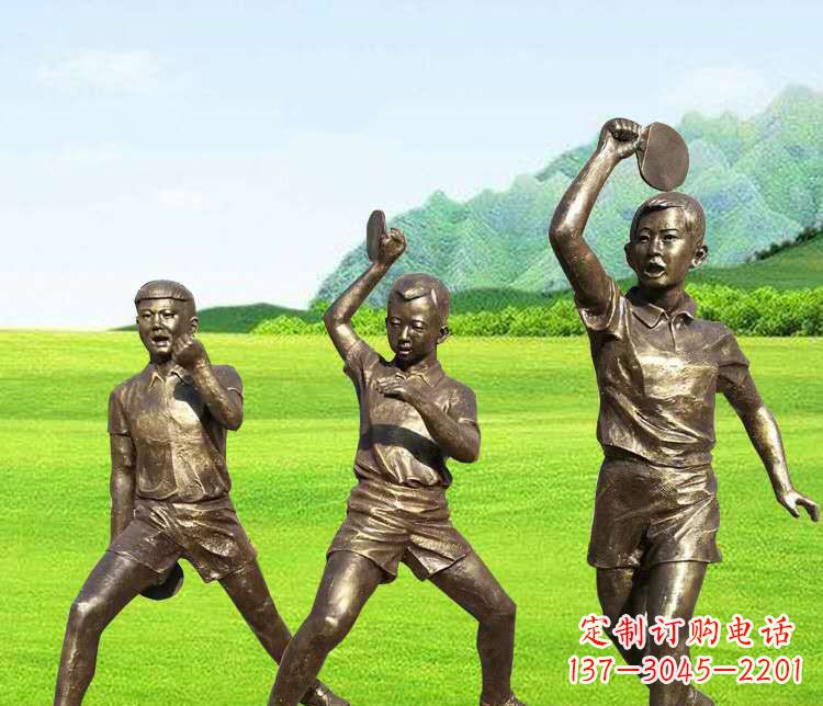 广西乒乓球雕塑激发运动热情