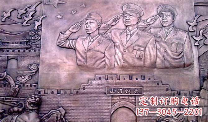 广西献礼铜军人雕塑——赞美大好河山