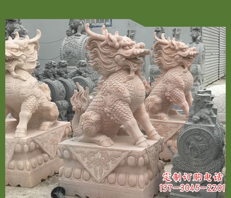 广西大理石踩球麒麟——传承古代神话的雕塑