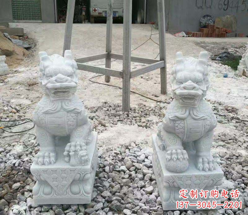 广西麒麟门口镇宅招财石雕