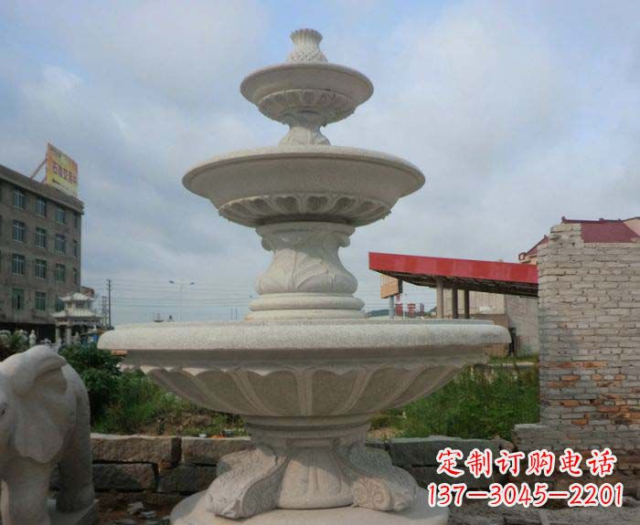 广西喷泉雕塑灵动精致的大理石美