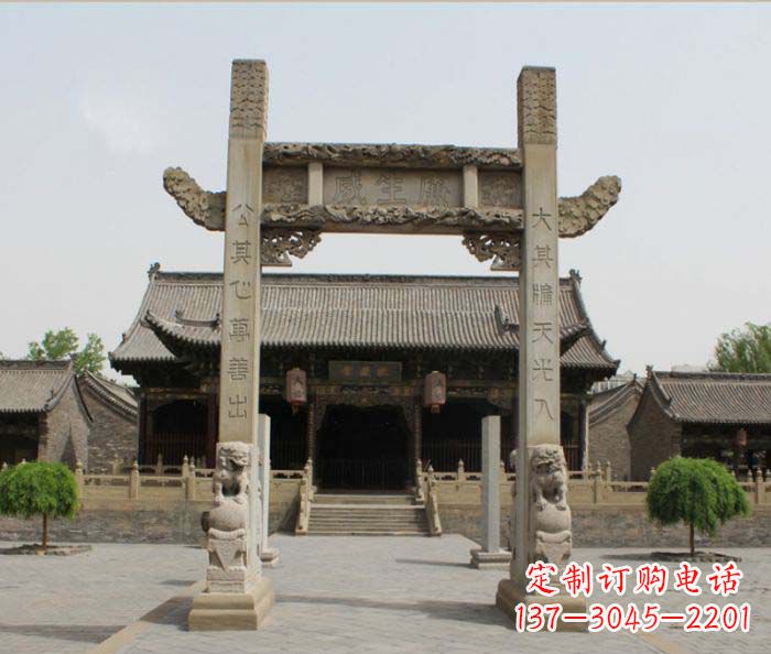 广西大理石牌楼雕塑——艺术精粹
