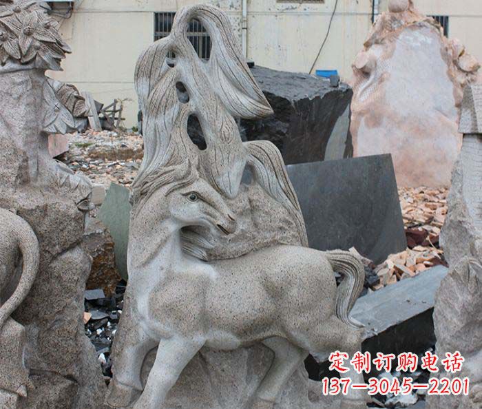 广西大理石动物雕塑丰富多彩的艺术品