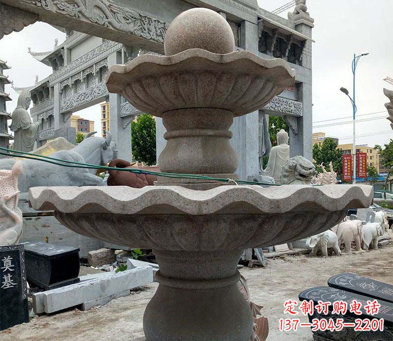 广西大理石多层喷泉石雕