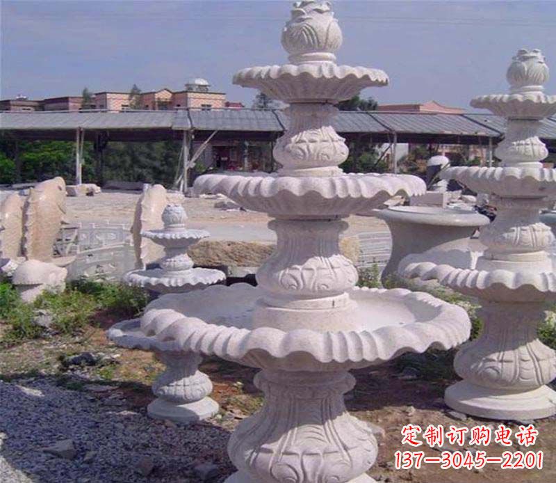 广西石雕喷泉展现精美的艺术灵感