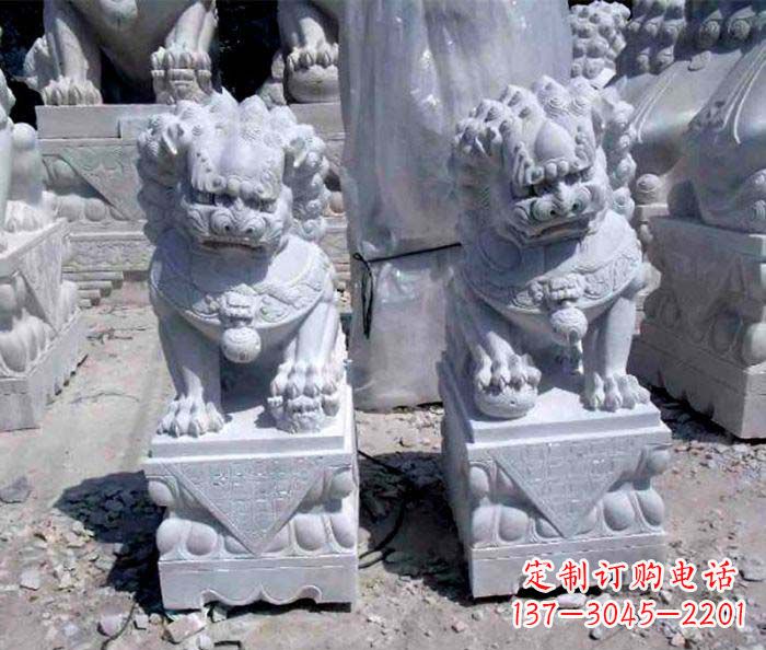 广西大理石仿古石狮子