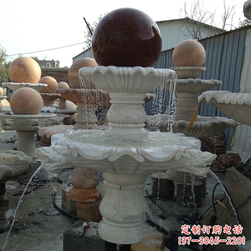 广西大理石风水球雕塑传统文化的艺术精髓