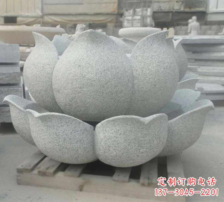 广西高雅精美的大理石公园莲花喷泉雕塑