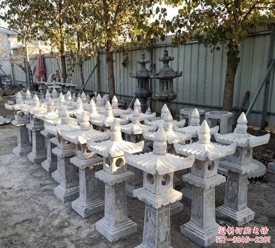 广西优雅摩登,大理石公园石灯雕塑