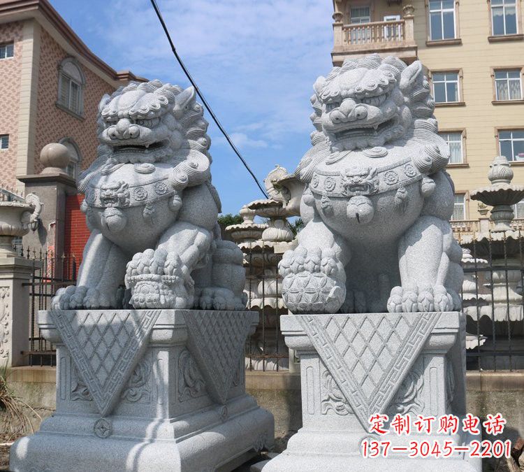 广西大理石狮子雕塑,助您拥有完美的家居装饰