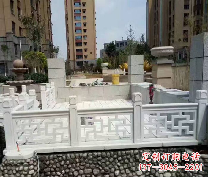 广西精美大理石国旗台石雕雕塑