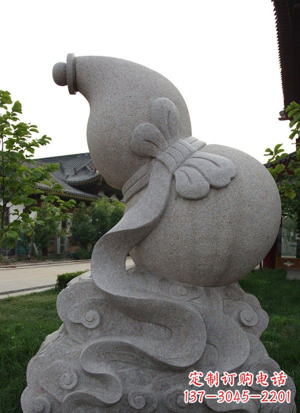广西中领雕塑大理石葫芦雕塑构筑完美建筑