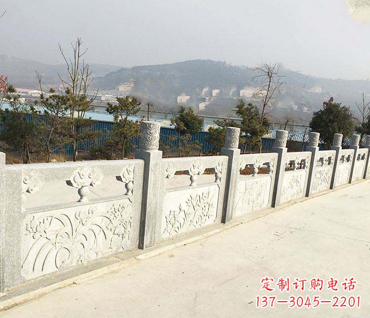 广西大理石护城河栏板石雕
