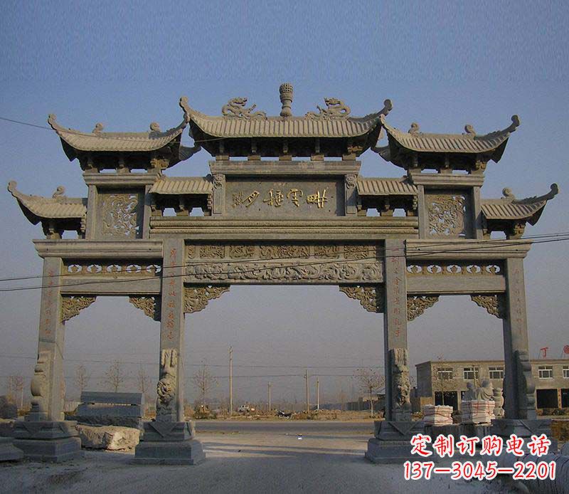 广西大理石牌楼雕塑定制