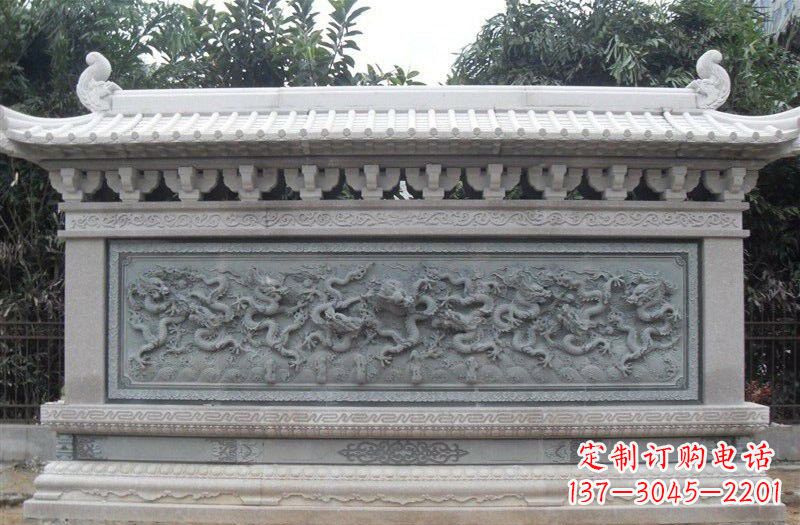 广西大理石九龙壁雕塑
