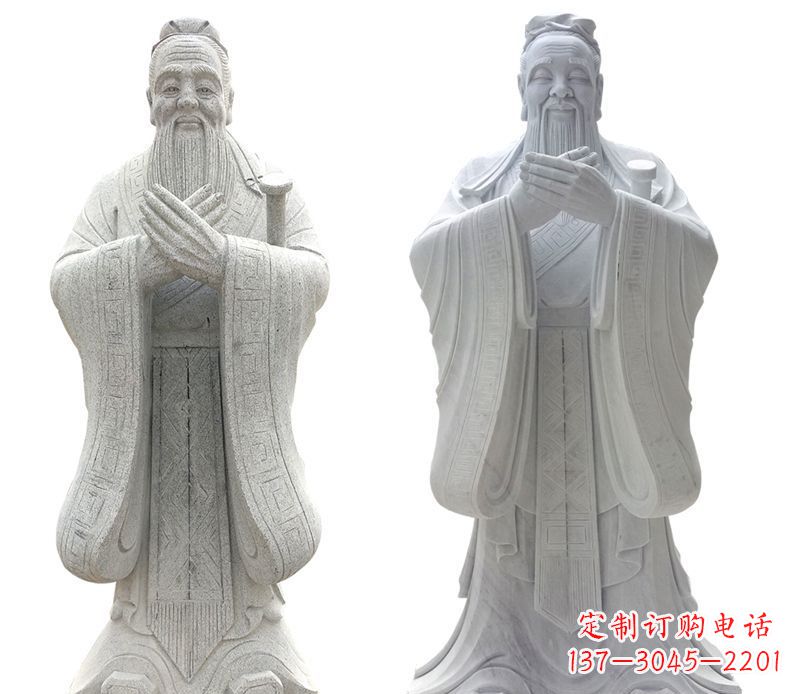 广西大理石孔子行教像古代名人石雕